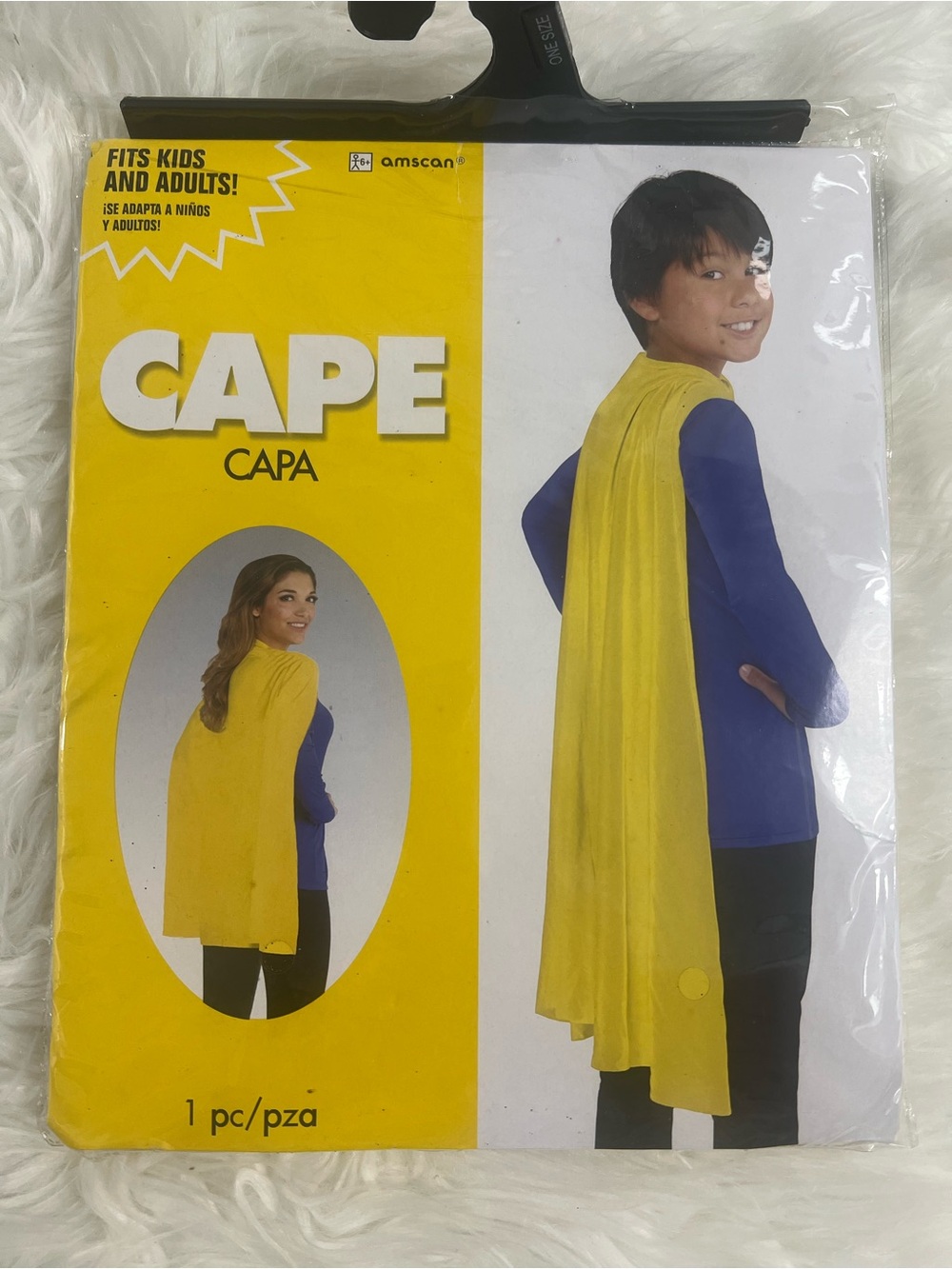 Amscan Yellow Kids or Adults Cape Halloween Costume accessories NEW one size